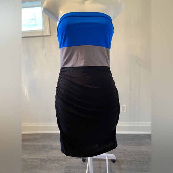 JAYGODFREY BLUE ULTRA MINI DRESS - Picture 1 of 2